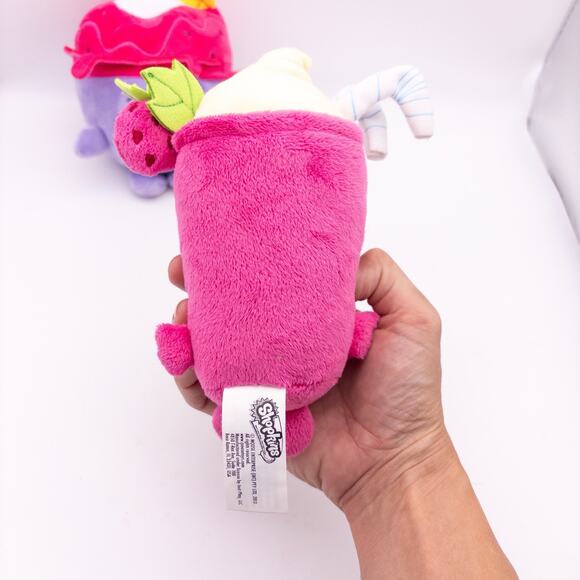 Lot Of 3 Shopkins Plush Berry Smoothie Bean, Ice Cream Queen, Cheeky Chocolate - Picture 6 of 9